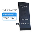 500 Times Cycle Life Mobile Phone Replacement Battery Iphone 8 Plus 2691mAh Capacity